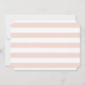 ピンクフローラガールティーパーティーフォト誕生日 招待状 (裏面)