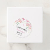 ピンクフローラガールバプテススカロップメッセージカード フェイバータグ (インサイチュ)
