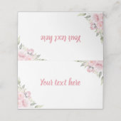 ピンクフローラガールバースデーパーティー座席表 プレイスカード (外部開封)