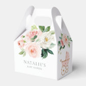 ピンクフローラガールベビーシャワーお気に入りボックス フェイバーボックス (裏面サイド)