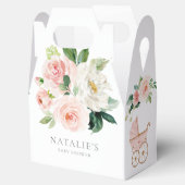 ピンクフローラガールベビーシャワーお気に入りボックス フェイバーボックス (オープン)