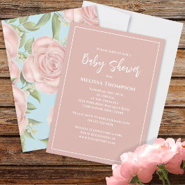 ピンクフローラガールベビーシャワーカスタム