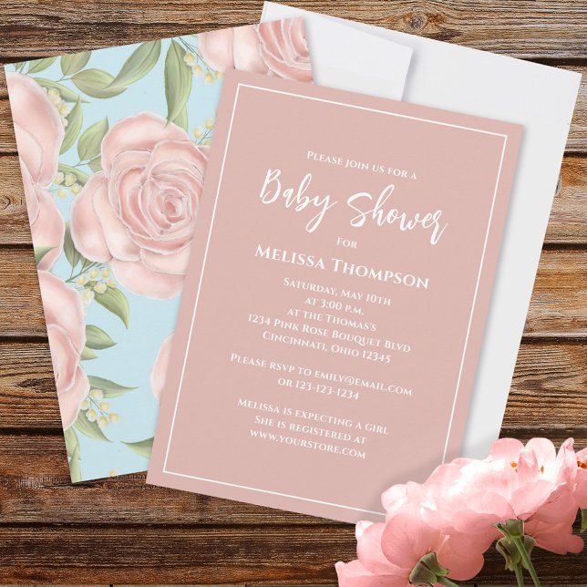 ピンクフローラガールベビーシャワーカスタム (クリエイターアップロード済み)