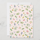 ピンクフローラガール1st誕生日招待状 |写真 招待状 (裏面)