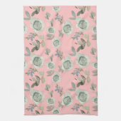 ピンクフローラキッチンタオル キッチンタオル (縦)