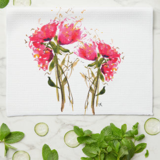 ピンクフローラキッチンタオル キッチンタオル