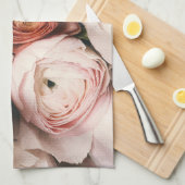 ピンクフローラキッチンタオル キッチンタオル (四つ折り)