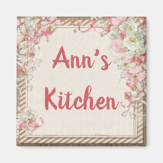 ピンクフローラキッチンマグネット マグネット