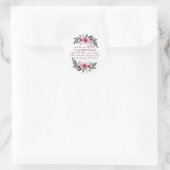 ピンクフローラキリスト教聖書聖句イザヤ40 ラウンドシール (バッグ)