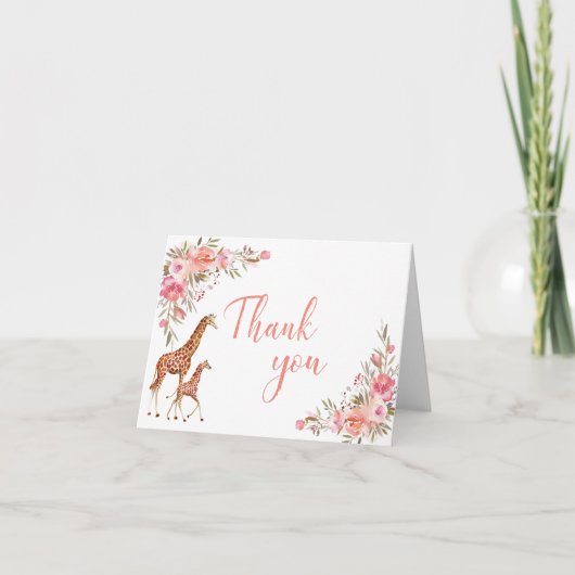 ピンクフローラキリンサンキューカード サンキューカード (正面)