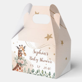 ピンクフローラキリンSafari赤ちゃんシャワー特典ボックス フェイバーボックス