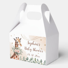 ピンクフローラキリンSafari赤ちゃんシャワー特典ボックス フェイバーボックス