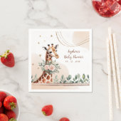 ピンクフローラキレーフサファリベイビーシャワー スタンダードカクテルナプキン (インサイチュ)