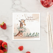 ピンクフローラキレーフサファリベイビーシャワー スタンダードカクテルナプキン (インサイチュ)