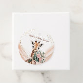 ピンクフローラキレーフサファリベイビーシャワー フェイバータグ (インサイチュ)