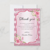 ピンクフローラキンセアニェラサンキューカード サンキューカード (正面)
