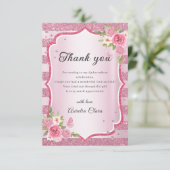 ピンクフローラキンセアニェラサンキューカード サンキューカード (スタンド正面)