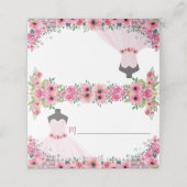 ピンクフローラキンセアニェラドレスパーティー 空白の プレイスカード (外部開封)