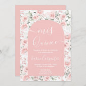 ピンクフローラキンセアニェラ招待状 招待状 (正面/裏面)