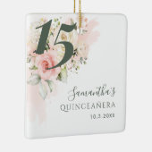 ピンクフローラキンセアニェラ15誕生日植物学 セラミックオーナメント (右)