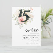 ピンクフローラキンセアニェラ15誕生日 セーブザデート (スタンド正面)