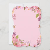 ピンクフローラキンセアニェラ 招待状 (裏面)