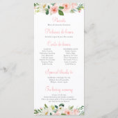 ピンクフローラキンセアニライベント順 プログラム (裏面)