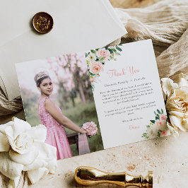 ピンクフローラキンセアニラサンキューカード3枚 サンキューカード