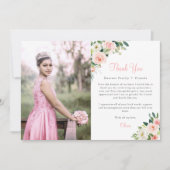 ピンクフローラキンセアニラサンキューカード3枚 サンキューカード (正面)