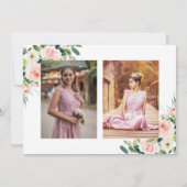 ピンクフローラキンセアニラサンキューカード3枚 サンキューカード (裏面)