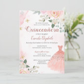 ピンクフローラキンセアニラ招待状 招待状 (スタンド正面)