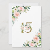 ピンクフローラキンセアニラ日付を保存金ゴールドバラ セーブザデート (裏面)