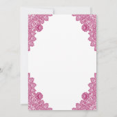 ピンクフローラキンセアニラ15誕生日招待状 招待状 (裏面)