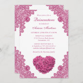 ピンクフローラキンセアニラ15誕生日招待状 招待状 (正面/裏面)