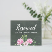 ピンクフローラクラックボードカスタムウェディングサインバジェット (スタンド正面)