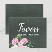 ピンクフローラクラックボードカスタムウェディングサインバジェット (正面/裏面)