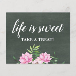 ピンクフローラクラックボードカスタムウェディングサインバジェット