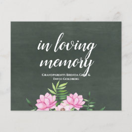 ピンクフローラクラックボードカスタムウェディングサインバジェット