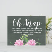 ピンクフローラクラックボードカスタムウェディングサインバジェット (スタンド正面)