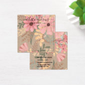 ピンクフローラクラフトカーシブイヤリングディスプレイカード (デスク)