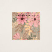 ピンクフローラクラフトカーシブネックレス表示カード (正面)