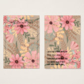 ピンクフローラクラフトマルチネックレス表示カード (正面&裏面)