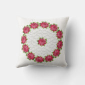 ピンクフローラクロシェ装飾用クッション クッション (裏面)