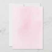 ピンクフローラクロスエレガントガールモダンバプテスマ 招待状 (裏面)