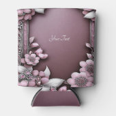 ピンクフローラクーラーボックス 缶クーラー (正面)