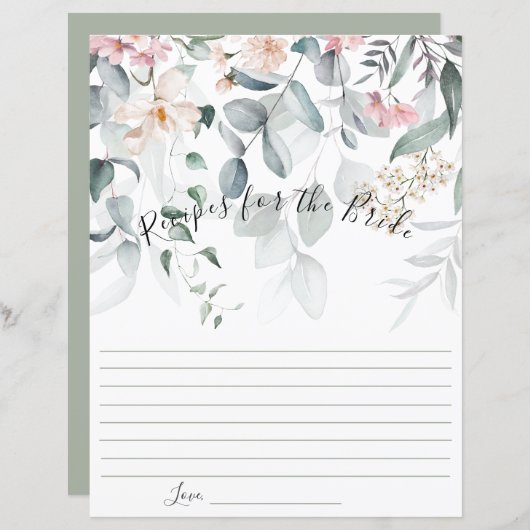 ピンクフローラグリーナリーブライドレシピ (正面/裏面)