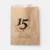 ピンクフローラグリーンキンセアニェラ15thバースデーパーティー フェイバーバッグ (正面)