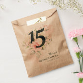 ピンクフローラグリーンキンセアニェラ15thバースデーパーティー フェイバーバッグ (封をした状態)