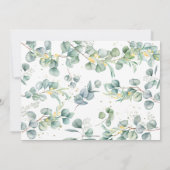 ピンクフローラグリーンリコアラベビーシャワーツインズ   招待状 (裏面)