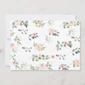 ピンクフローラグリーンリーかわいいコアラベイビーシャワーガール サンキューカード (裏面)